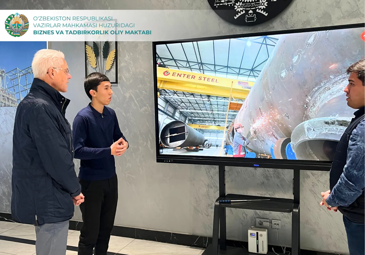 Enter Steel kompaniyasida tejamkor ishlab chiqarish mavzusida mahorat darsi bo‘lib o‘tdi